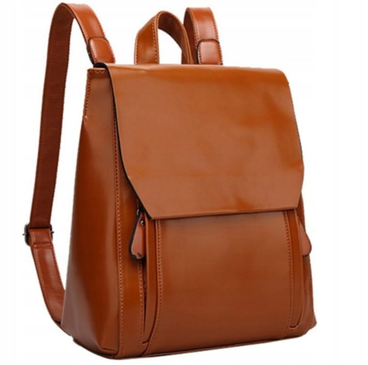 Hnedý batoh elegantný ťavová ekologická koža hladká koža