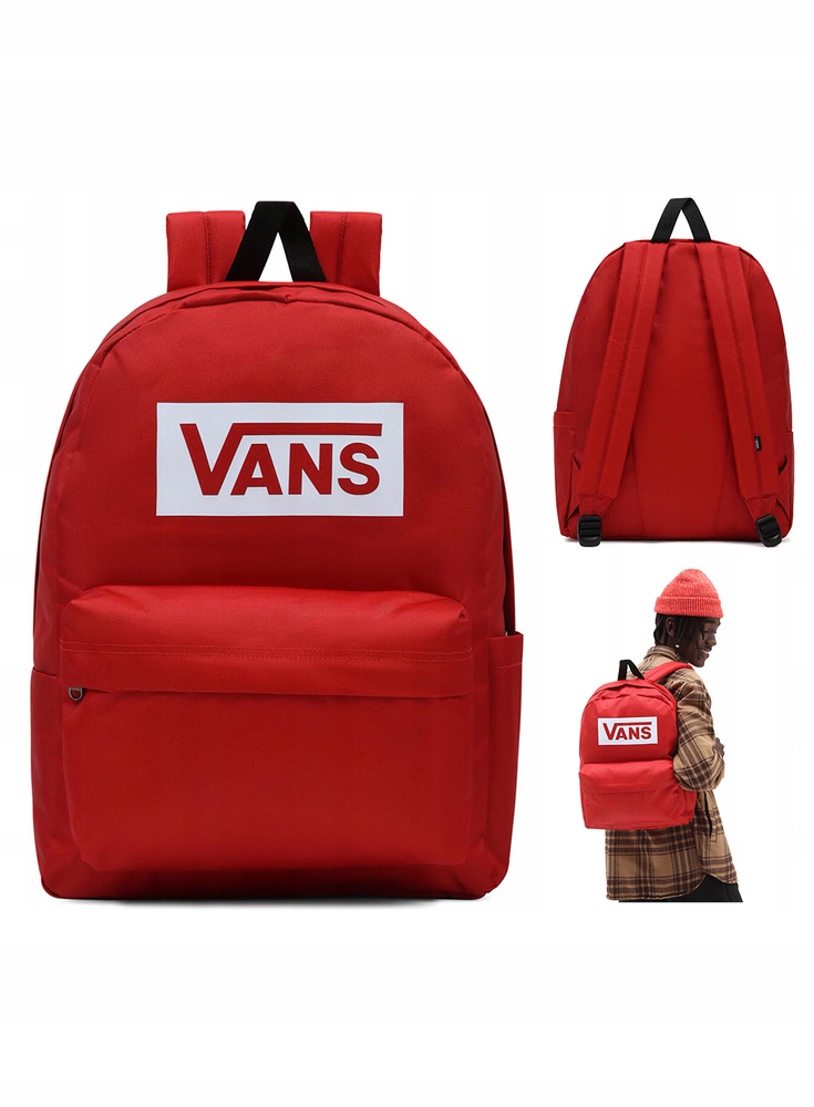 Vans Old Skool Boxed White, Red School Batoh
