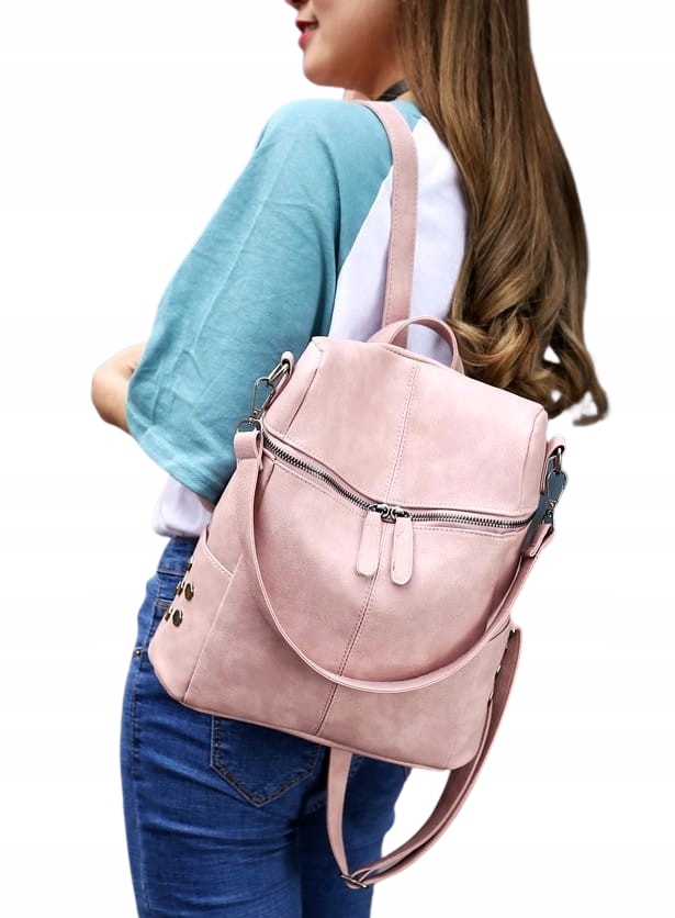 Mestský batoh Elegantné ramenné vrecko Pink C211