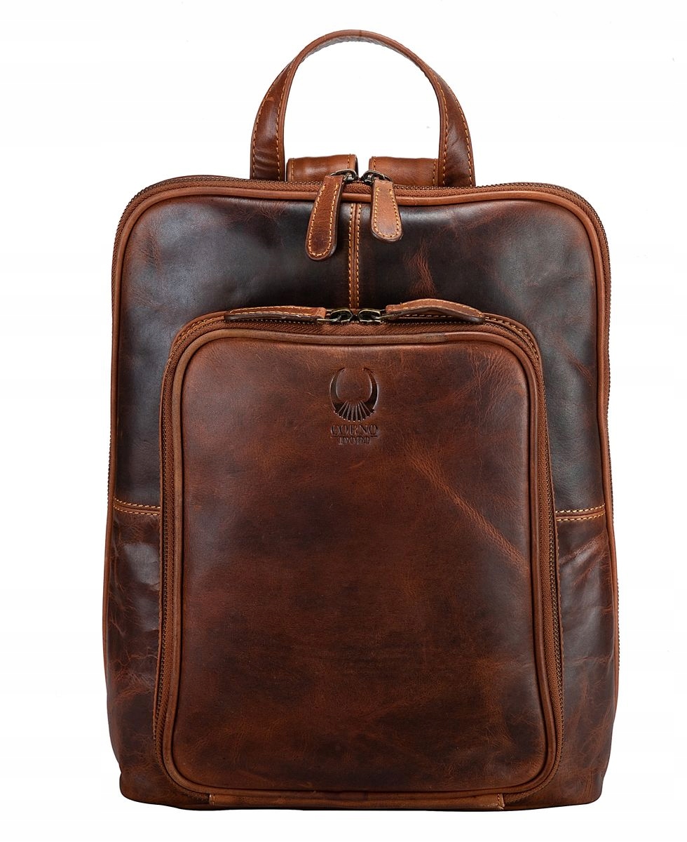 Corno d'Oro kožený batoh hnedý vintage bp817