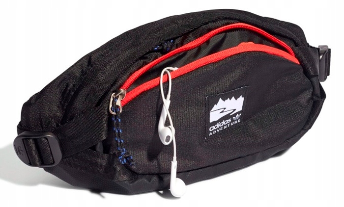 Adventure Bast Bag Small White, Black, Red Hip Kidney
