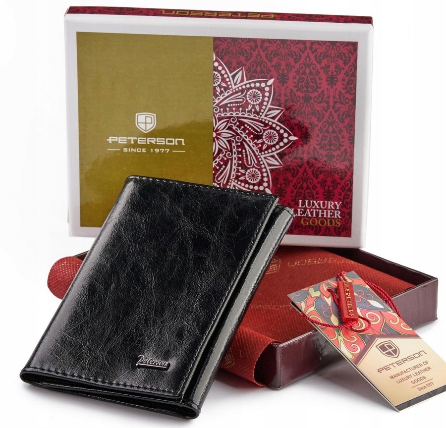 Peňaženka - Peterson Peterson Wallet Natural Leather Red PTN PL-01-Red-Women's Product