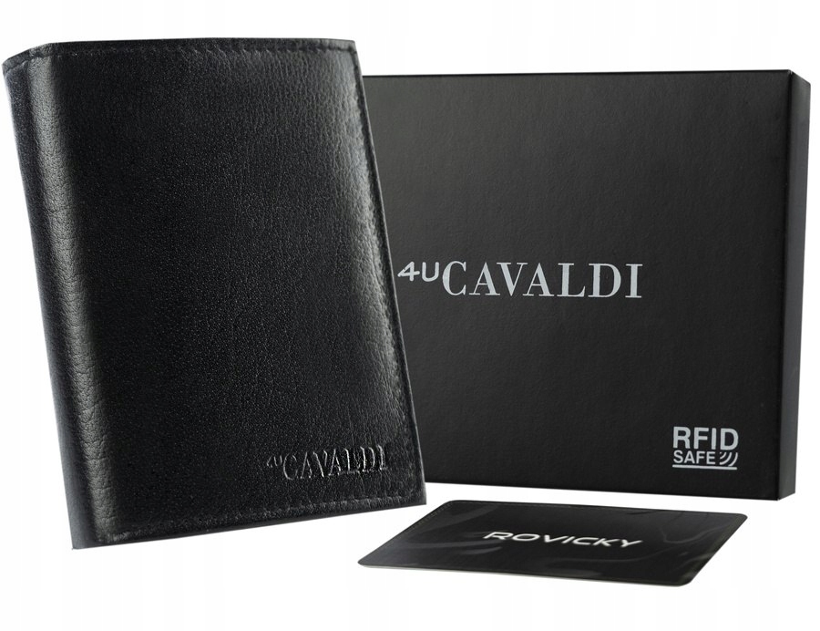 Peňaženka - Portfólio Cavaricci Prírodná koža čierna 0104-BS-RFID