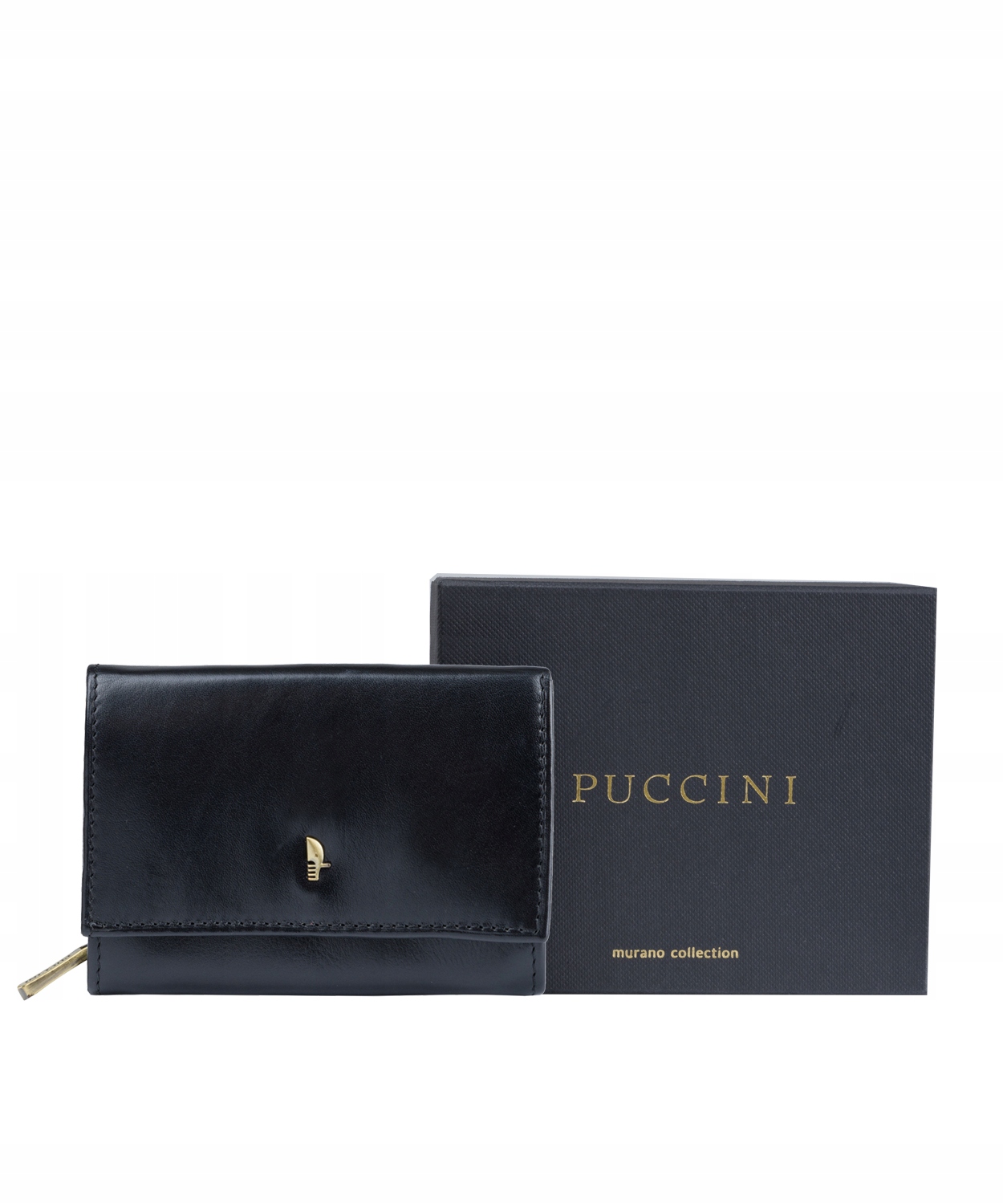 Peňaženka - Puccini peňaženka Prírodná koža Čierny Murano - ženský produkt