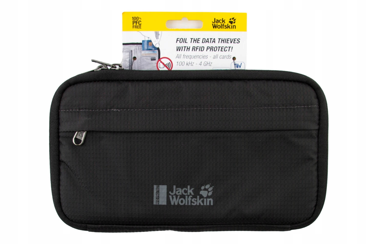 Peňaženka - Jack Wolfskin čierna peňaženka, palubné puzdro RFID - Unisex Product