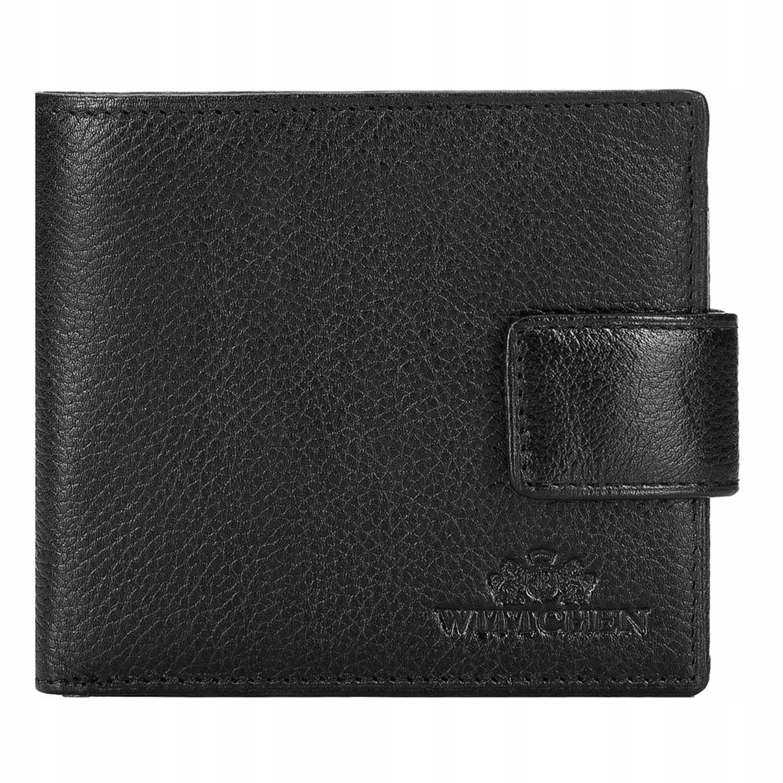 Peňaženka - Wittchen Portfel Prírodná kožená koža na tvár Čierny produkt 21-1-270-Men