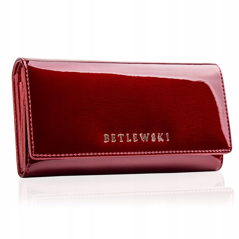 Peňaženka - Portfólio Betlewski Prírodná koža Red BPD-CR-100-Womens
