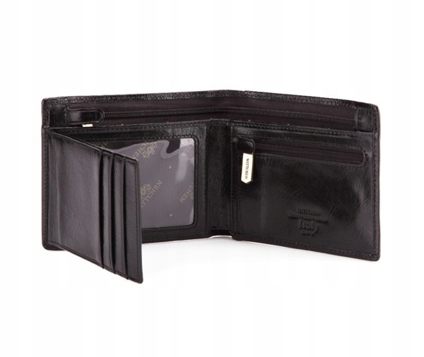 Peňaženka - Wittchen Portfel Prírodná koža fenikel Czarny 21-1-040-Men's Product