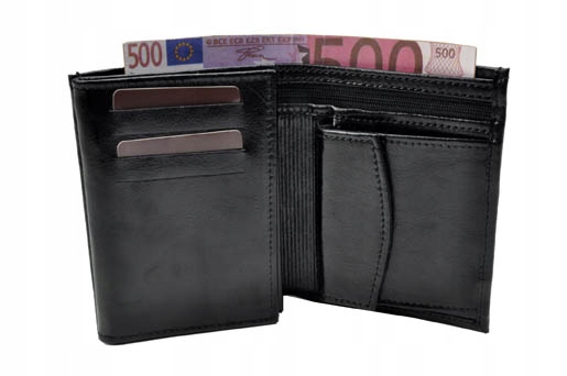 Peňaženka - Andrus Wallet Prírodná koža čierna 02 spona - mužský produkt
