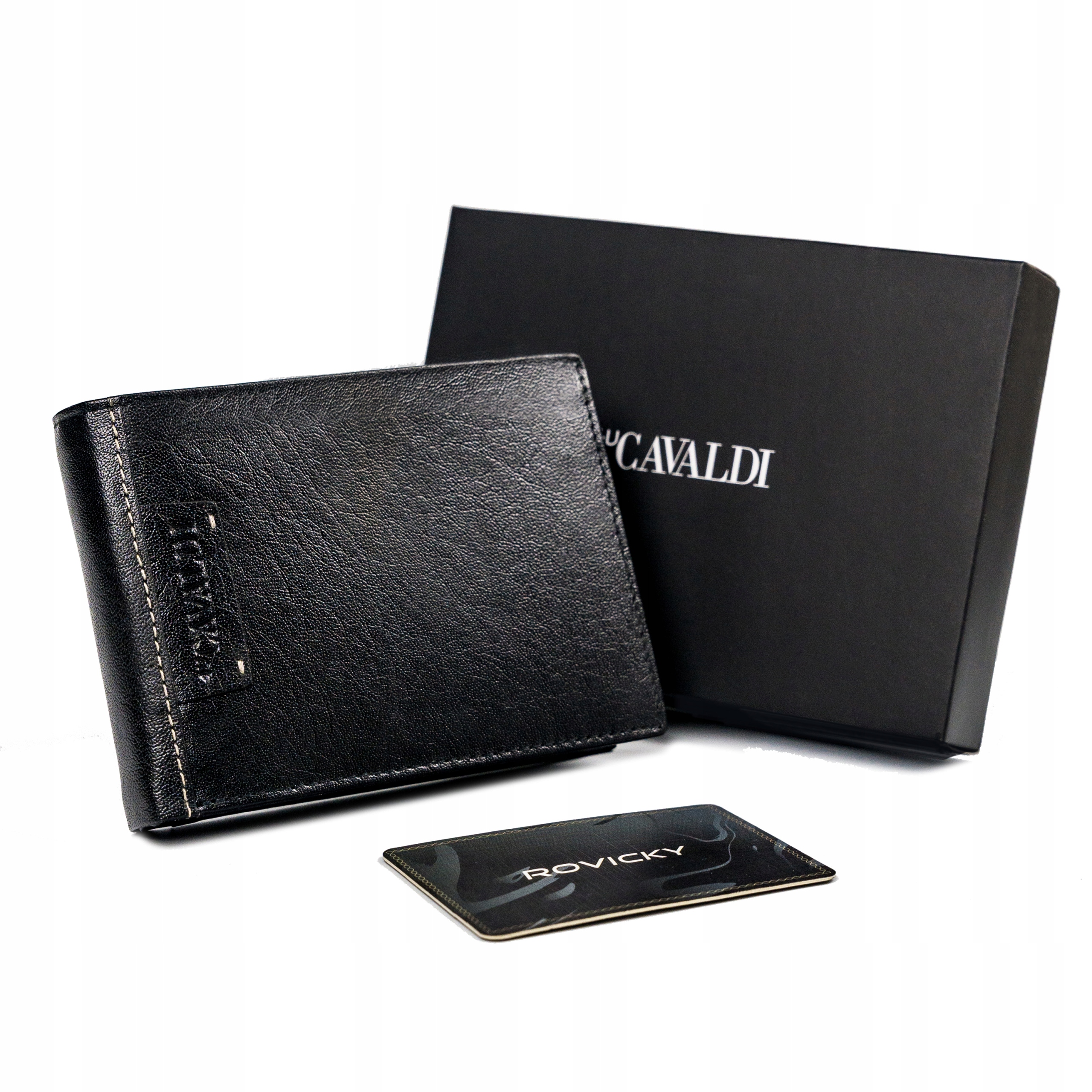 Peňaženka - Cavaldi Wallet Prírodná koža Čierna N992-NAD-Box-1489 BL-Men's Product
