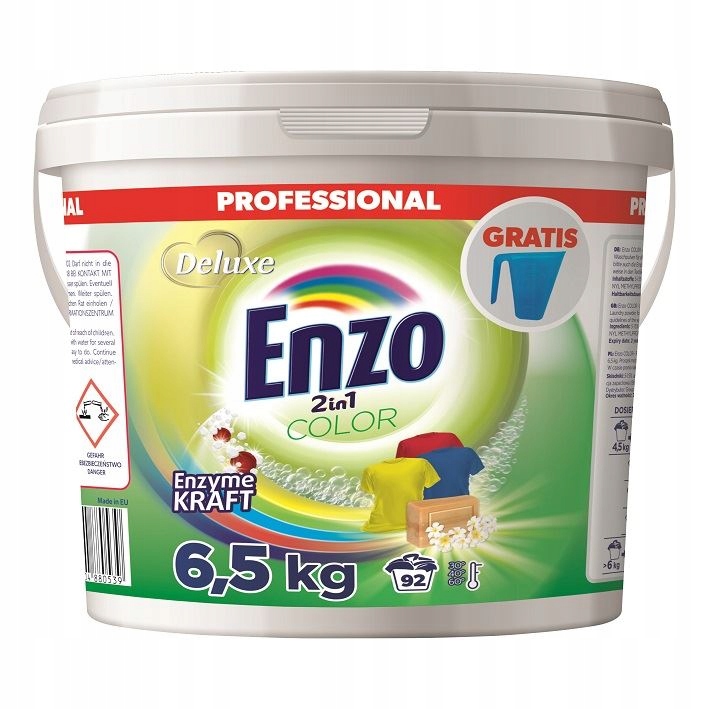 Prací prášok - Deluxe prášok Enzo 2v1 92p / 6,5 kg, farba