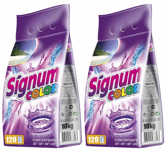 Prací prášok - SigNUM Umývanie prášok 2x10kg 240 Pranie