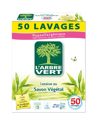 Prací prášok - Umývanie práškov Larbre Vert 2,5 kg 50 WASCE