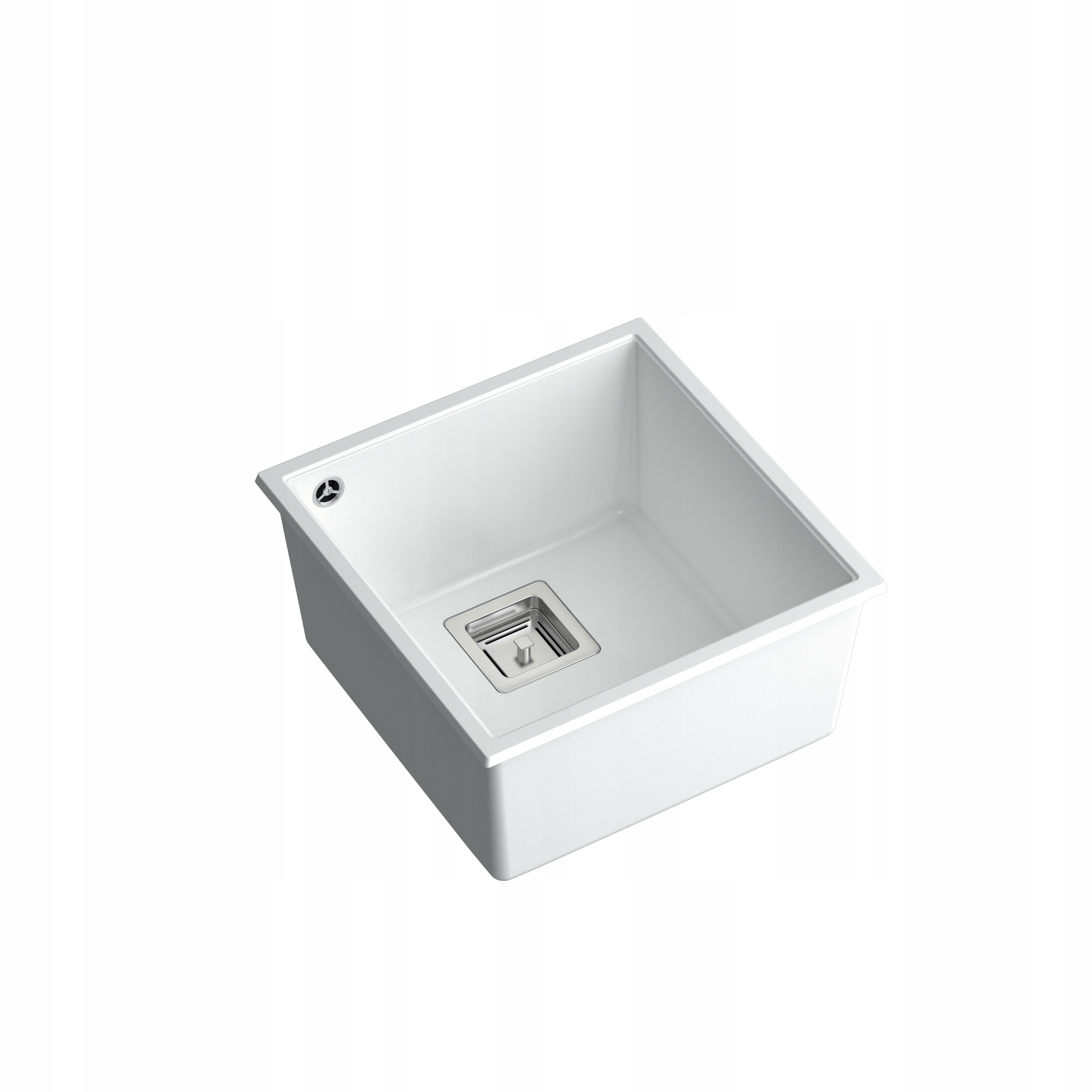 Kuchynská batéria - Quadron David 40 Biela/zavesená oceľ +sifón
