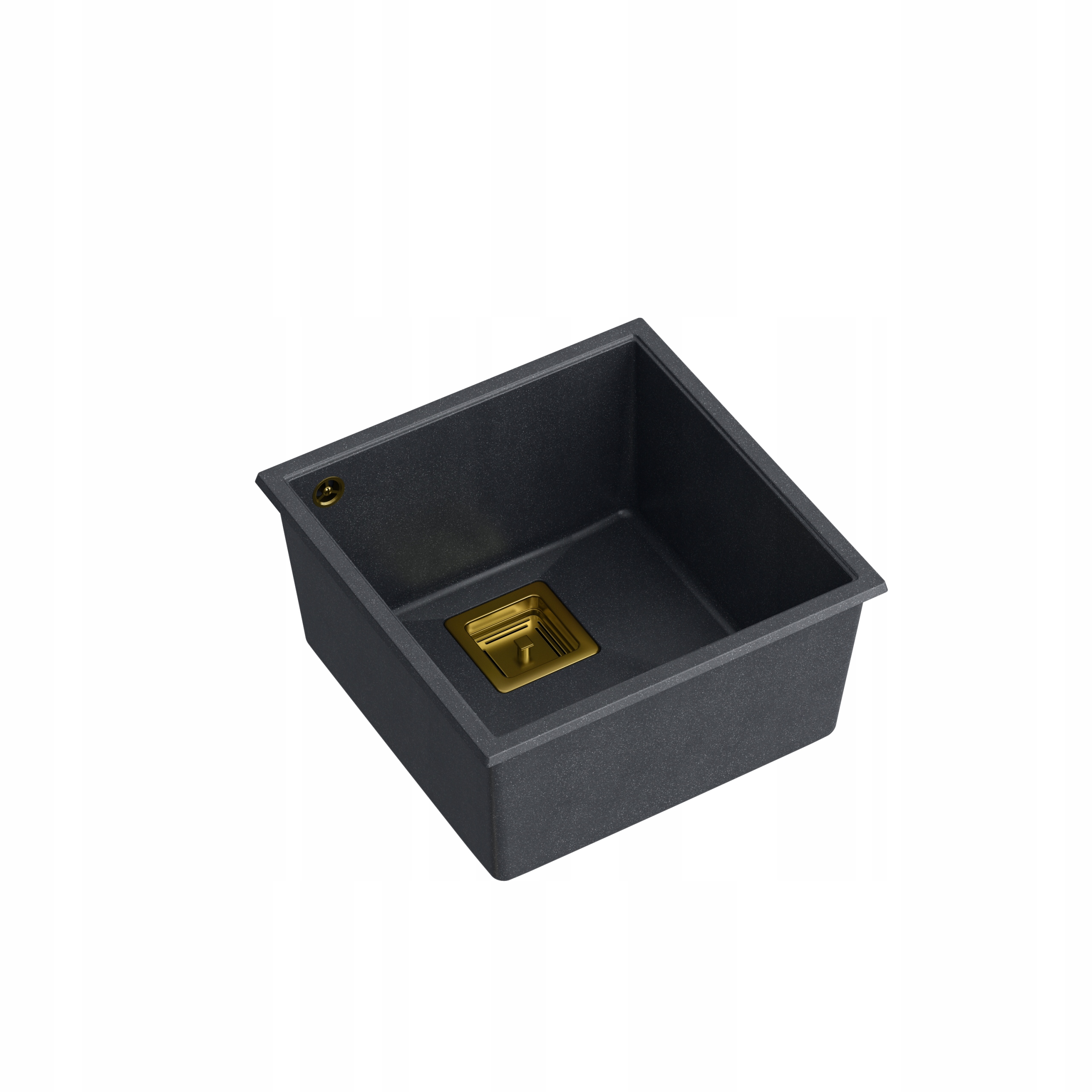 Kuchynská batéria - Quadron David 40 Black/Golden Suspendded +Siphon