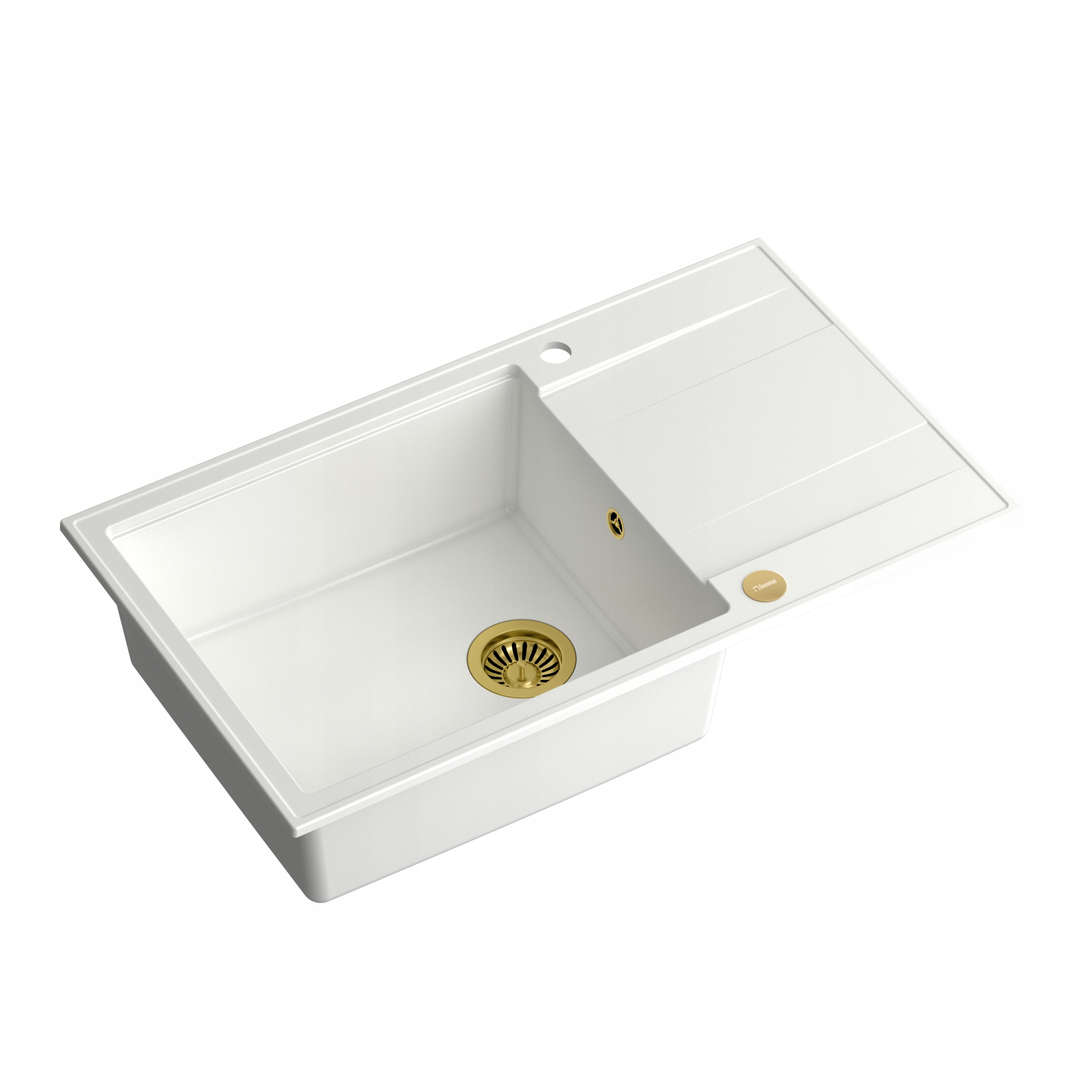 Kuchynská batéria - Quadron Evan 136 XL White/Gold+ Siphon Granite