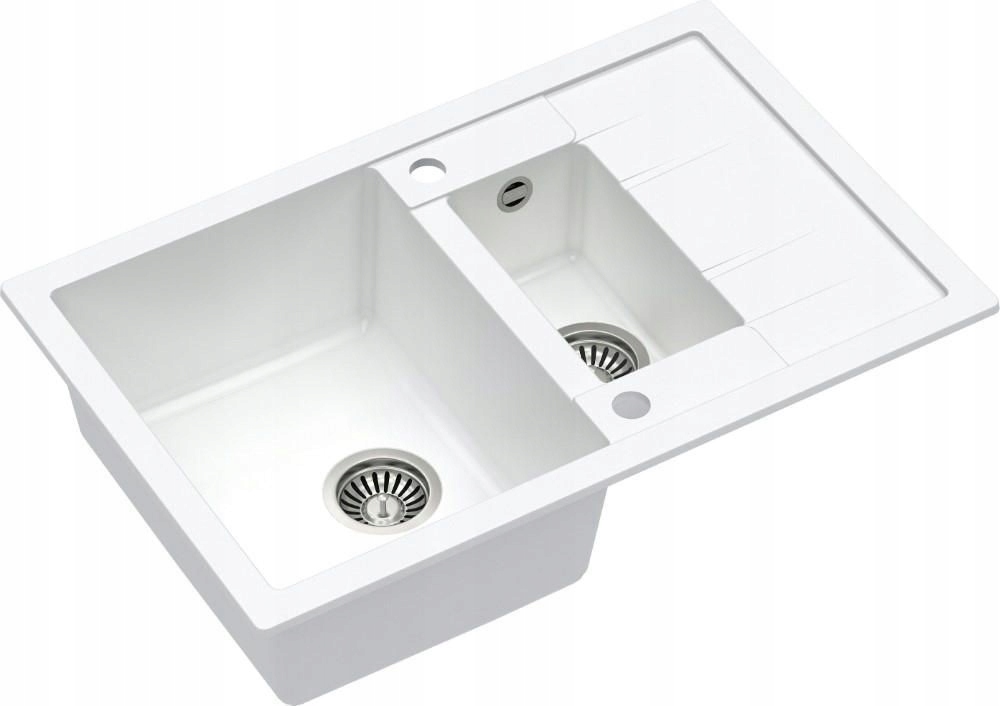 Kuchynská batéria - Quadron Morgan 156 Biały/Stal Granite Sink
