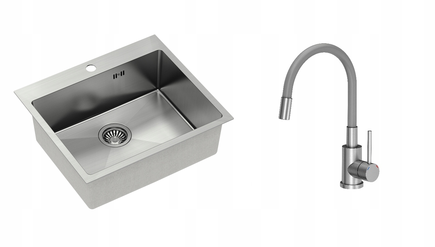 Kuchynská batéria - Quadron Sink Russel 110 + šedá batéria