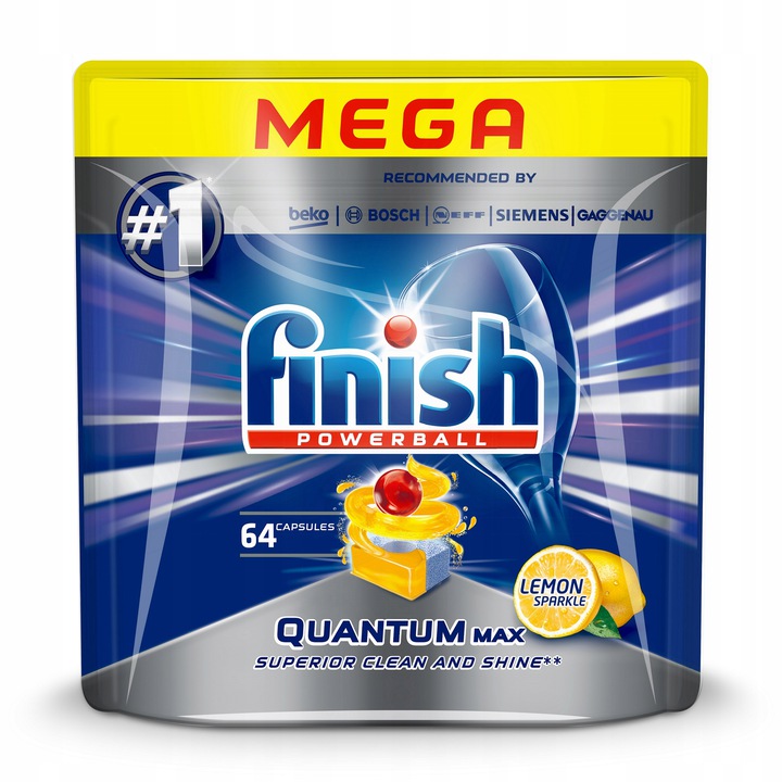 Quantum Max Umývacie tablety 64 kusov citrón