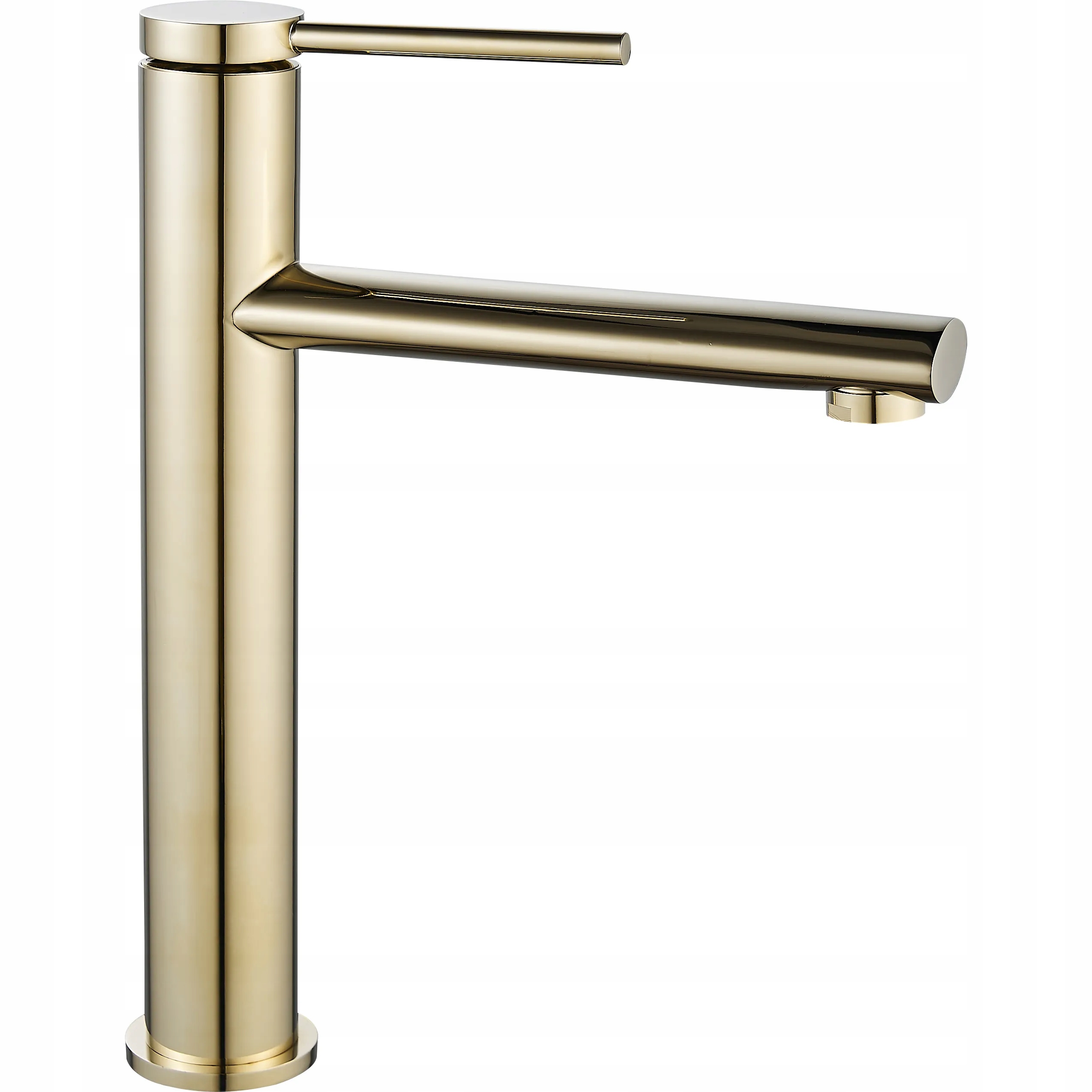 Rea oválny vysoký, zlatý faucet Washbasin