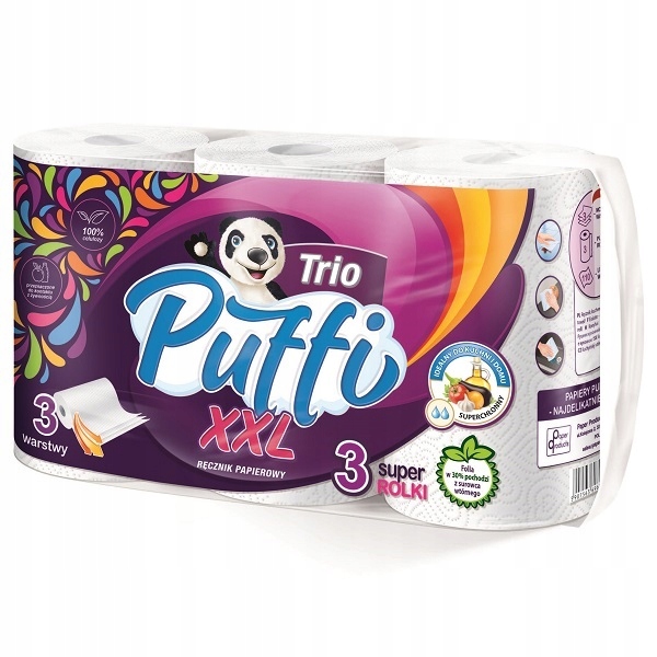 Papierová utierka Puffi Trio 3Rolki