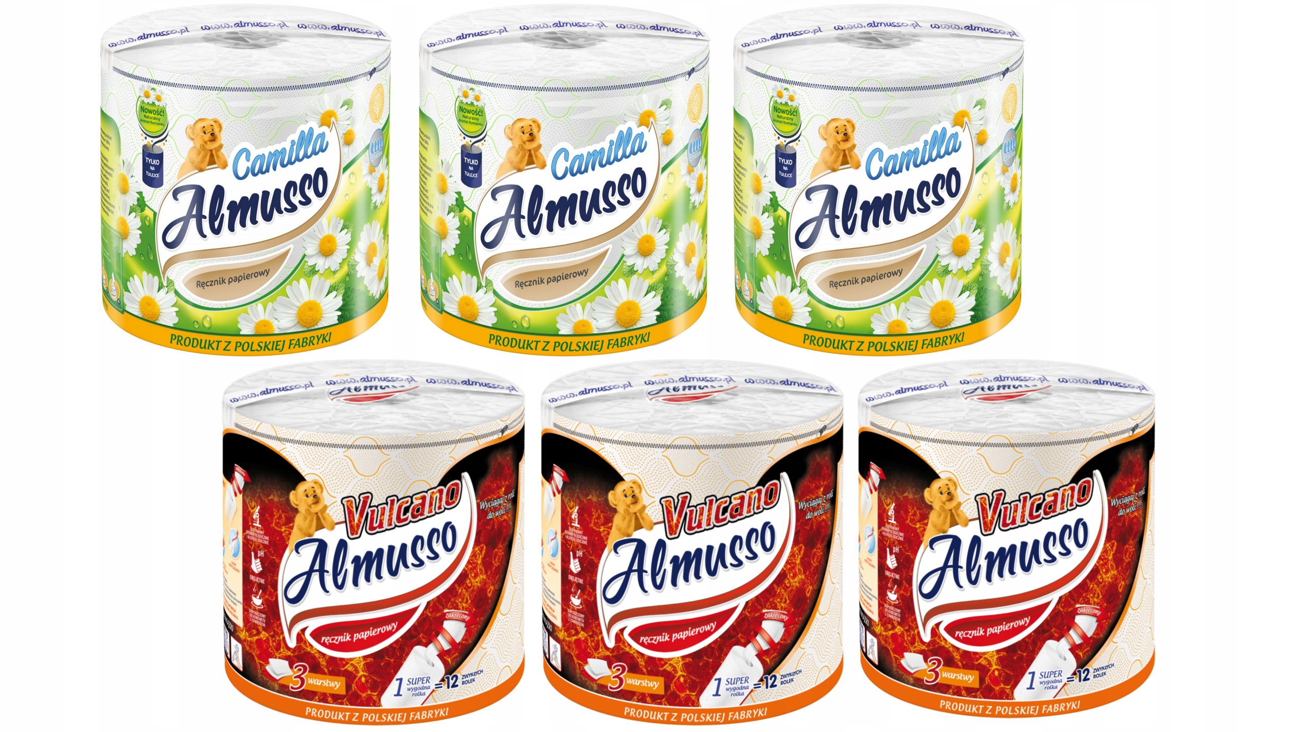 Papierové utierky Almusso Vulcano Camilla White