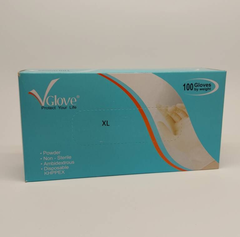 Latexové rukavice Veľkosť xl 100 ks (9053)