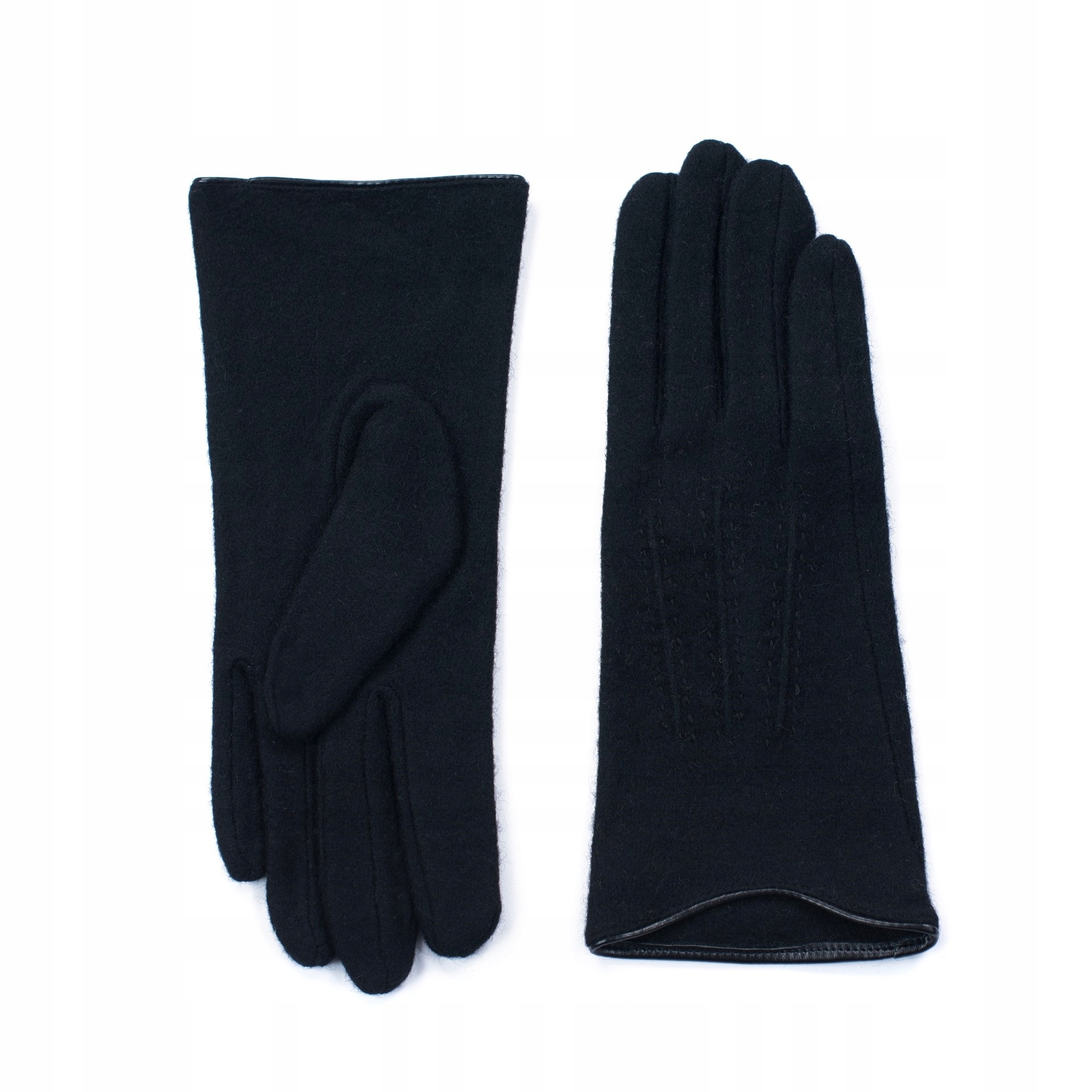 Rukavice - Čierne rukavice Elegantná štýlová vkusná zima