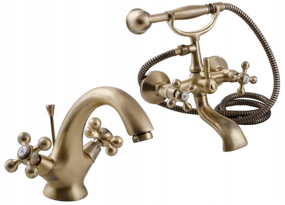 Retro vane batéria + umývadlo bronz staroveku