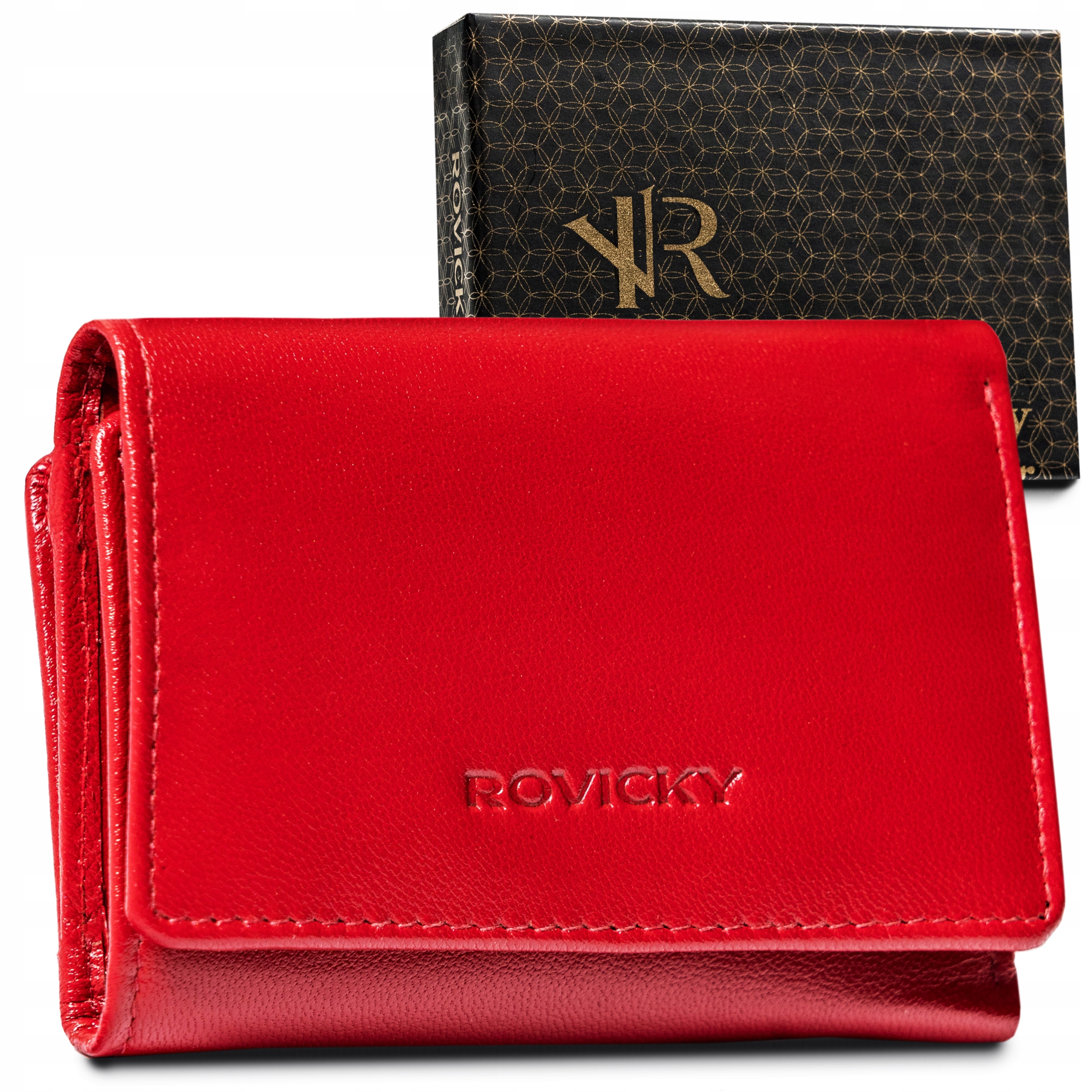 Peňaženka - Rovicky Portfólio Prírodná koža Červená R-RD-33-GCL Red-Women's Product