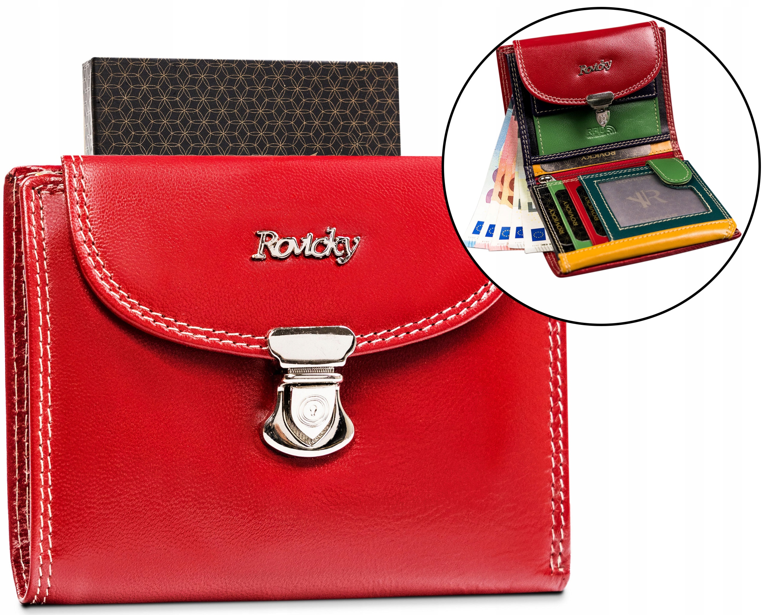 Peňaženka - Rovicky Portfólio Prírodná koža Červená R-RD-19-GCL-3615 RM2-Women's Product