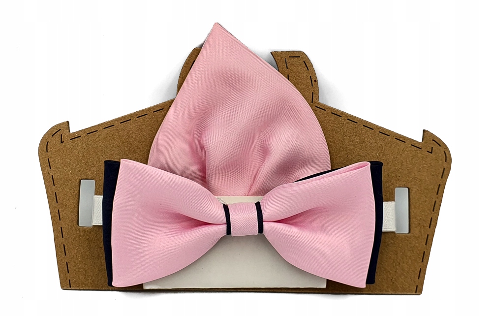 CGM Pink Navy Blue Bow kravata 17/18 Navy modrá, ružová, viacnásobná