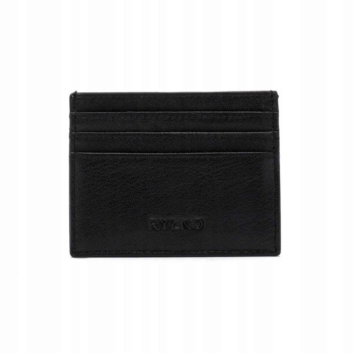 Peňaženka - Ryłko karty pre karty prírodné zrno kožené čierne 1p0016gd - Unisex Product