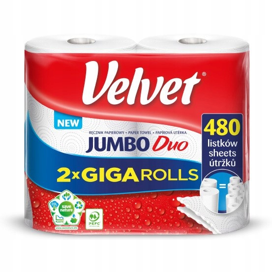 Velvet Jumbo duo uterák (2 kusy) 2x240 listy