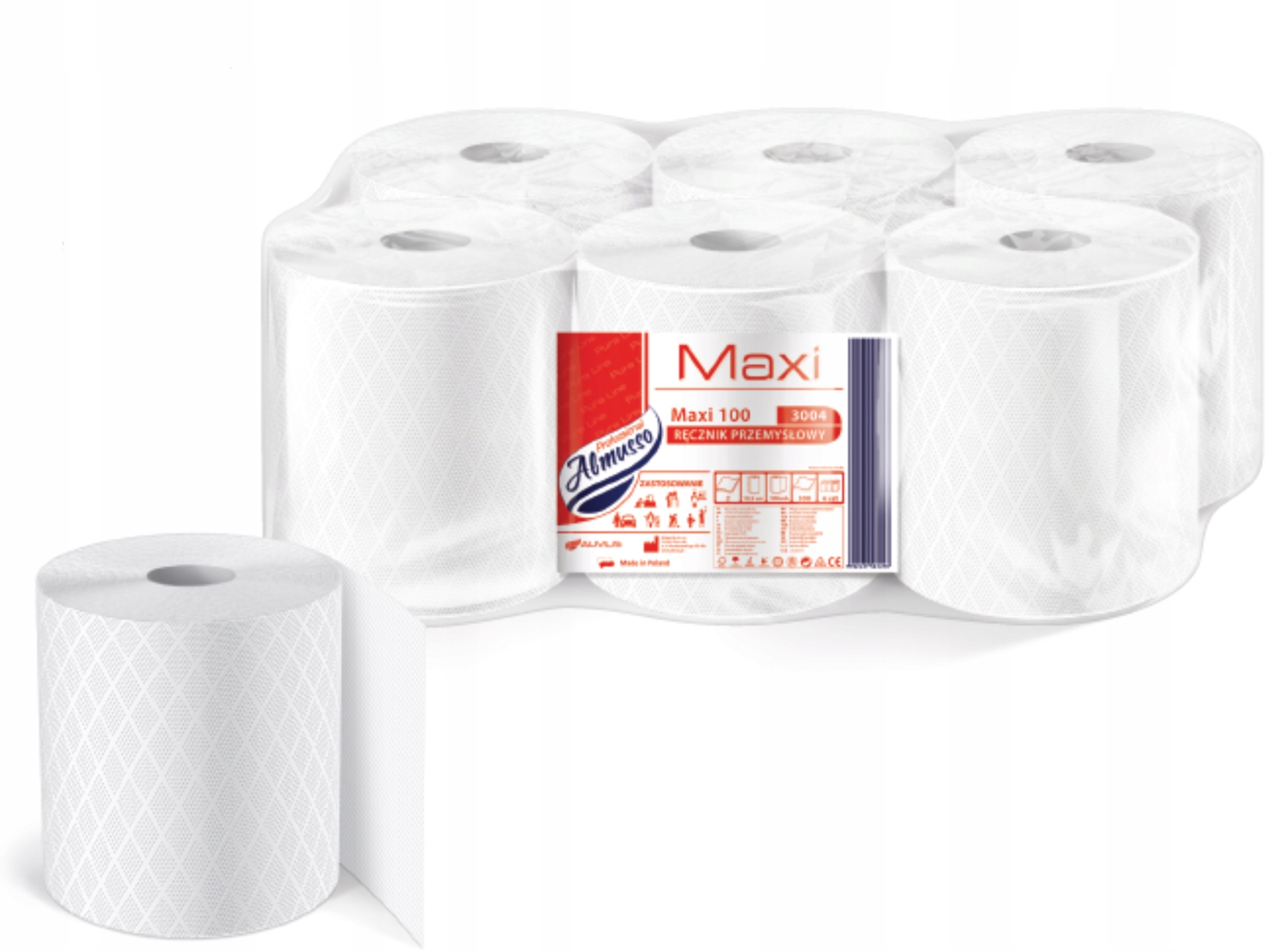 100 m maxi papierová utierka 2W celulóza - 6 ks