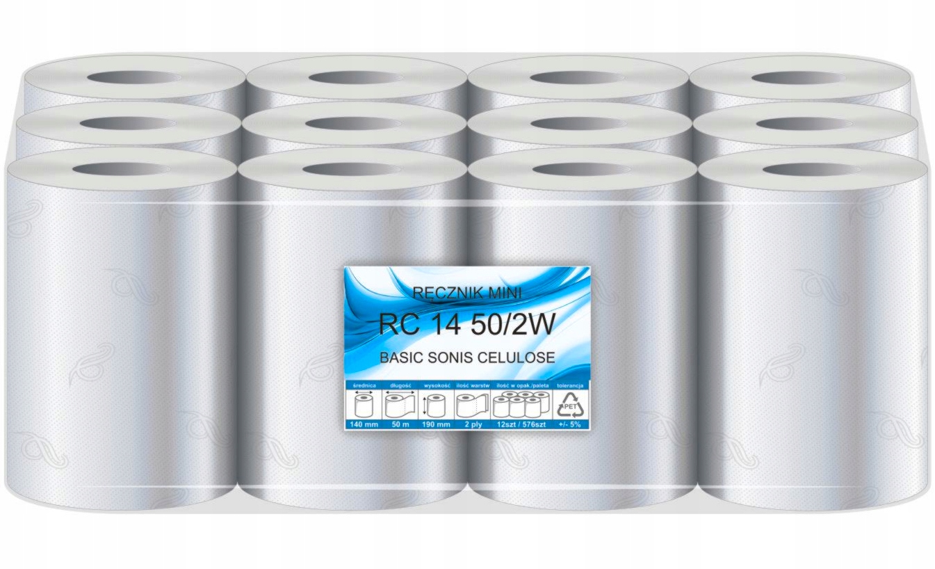 Papierová utierka mini biela cellulóza 2W A'12