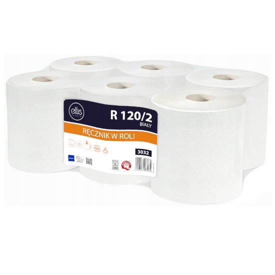 Cellulózový papier uterák 120 m 2-vrstvové 6 ks