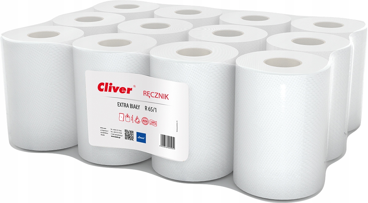 Kuchynský papier uterák 65 m biely 12 valčekov