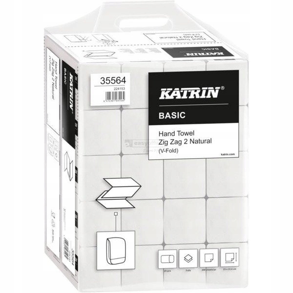 Skladaná papierová utierka ZZ KATRIN BASIC 35564
