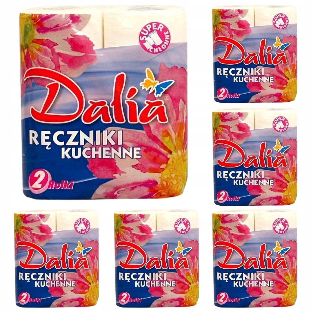 Papierové utierky Dalia bez tlače 2 valčeky x 6