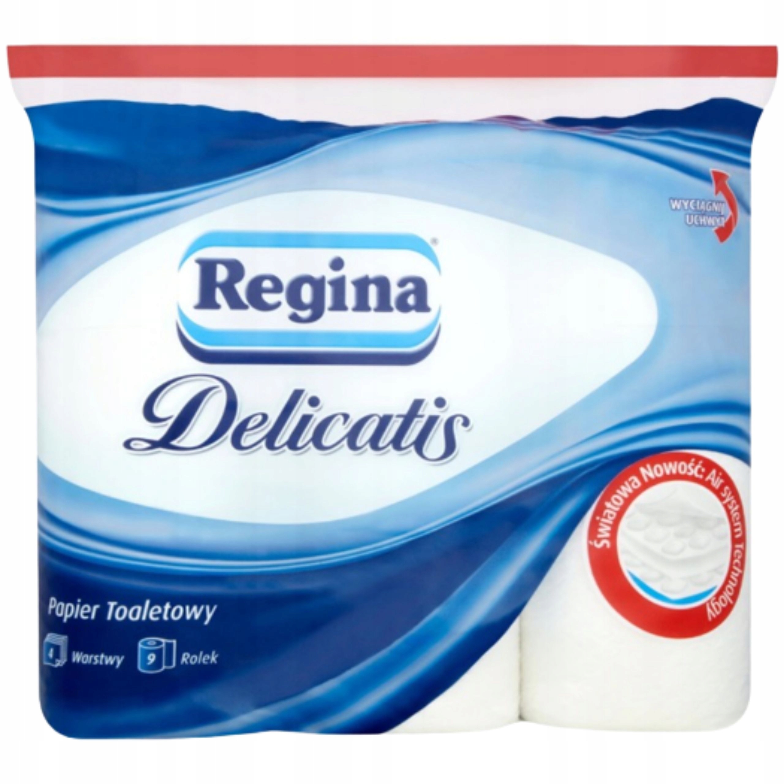 Regina delicatis toaletný papier 4 vrstvy 9 roliek.