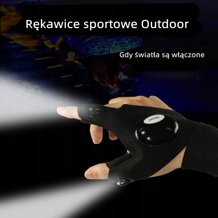 Rukavice - Osvetľovacie rukavice Vonkajšie rukavice LED diódy