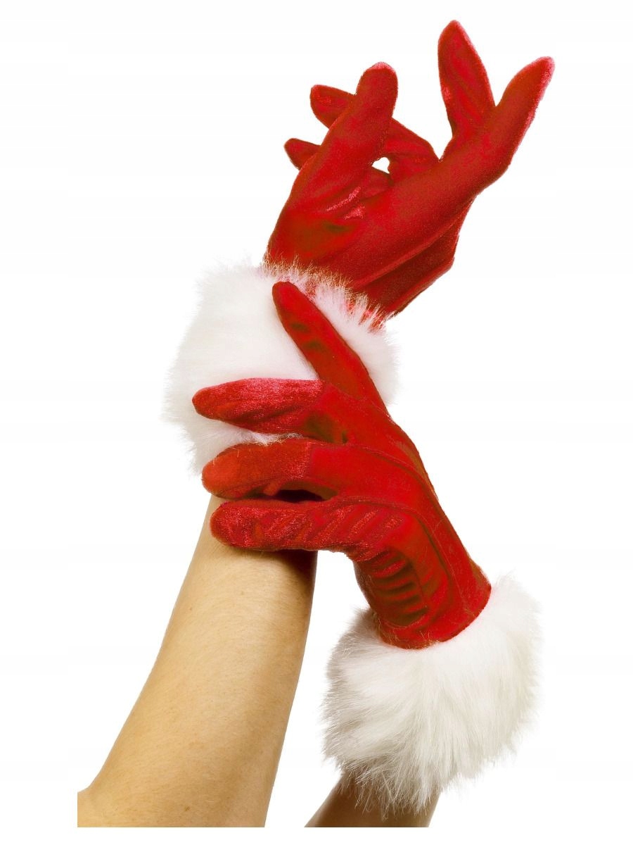 Rukavice - Päť rukavíc Smiffys pomaranče a červené farby Santa Claus