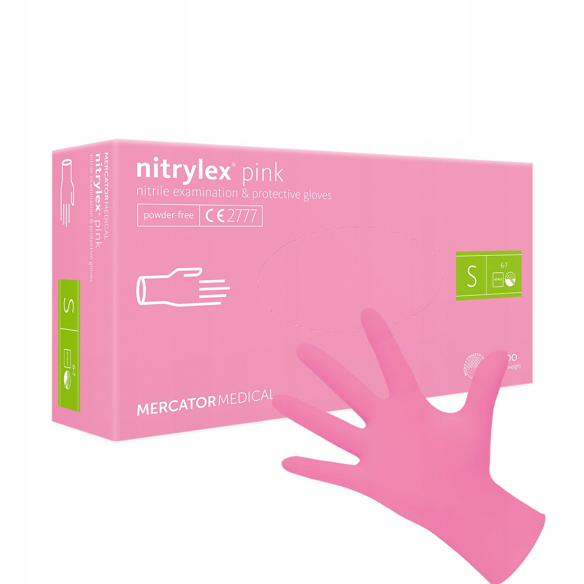 Nitrilové rukavice nitrylex ružové 100 ks.