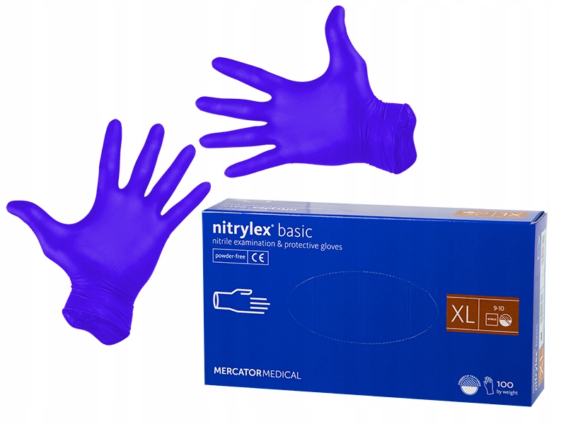 Nitrilové rukavice modré xl (1 h)