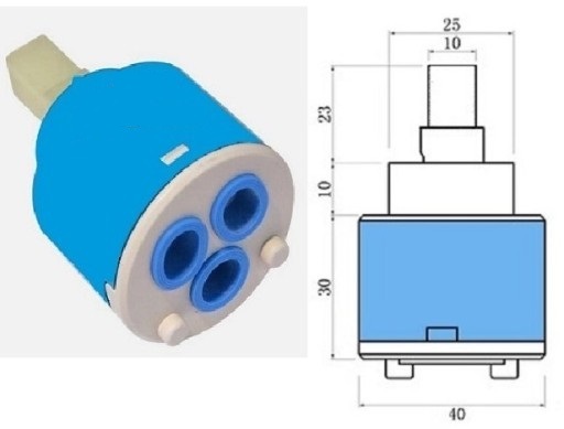 Sedálna spoločnosť keramická hlava 40 mm. Čarodejnica