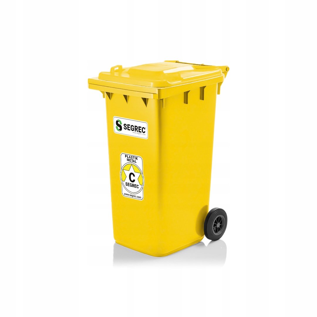 Segrec Plastický kôš kov 240 l žltý prémiový