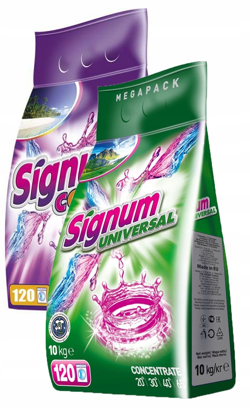 Prací prášok - SigNUM UMÝVAZME PODNIKU 2 x 10 kg Color Universal