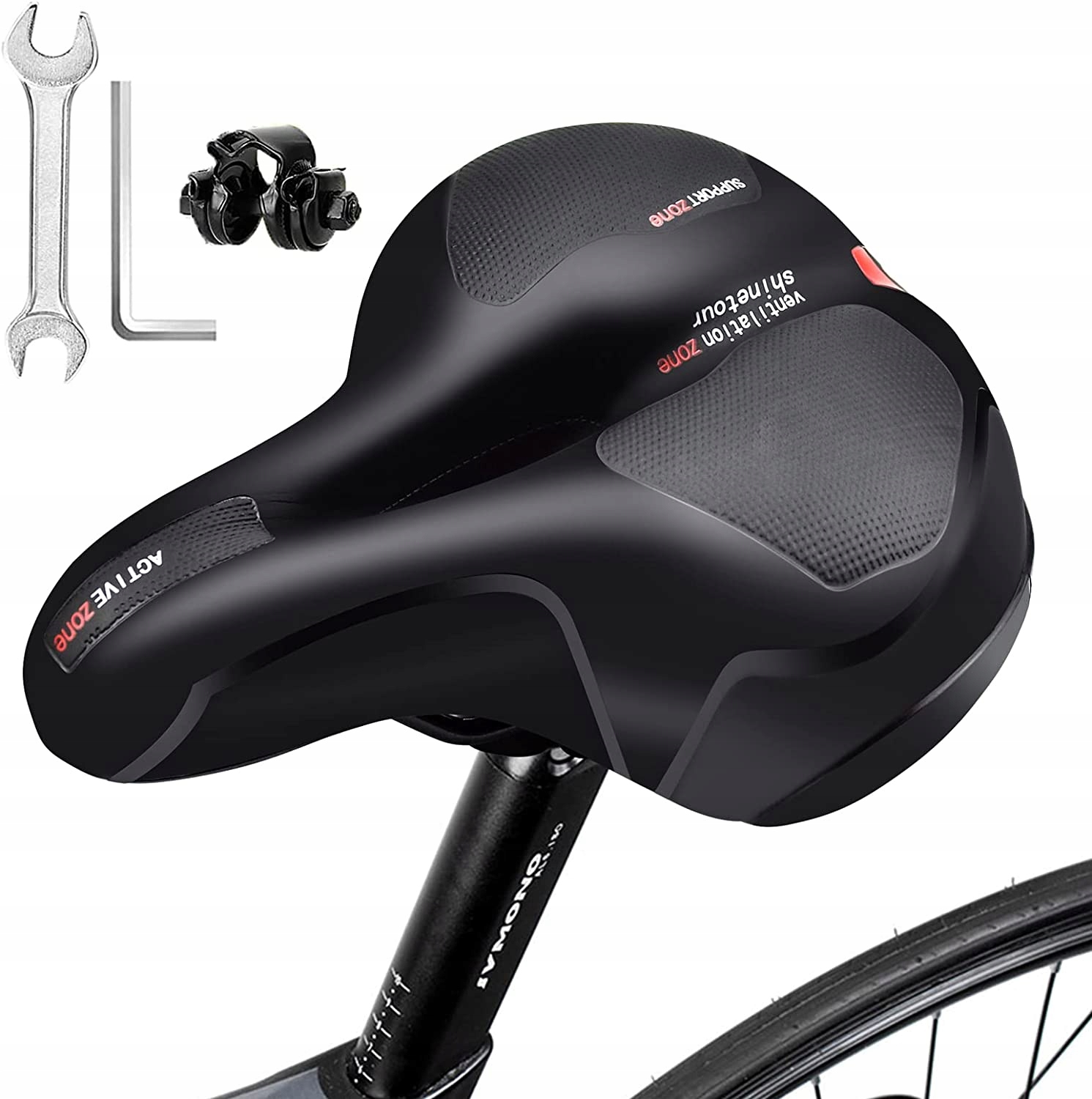 Sedlo na bicykli pohodlné so širokým odpružením
