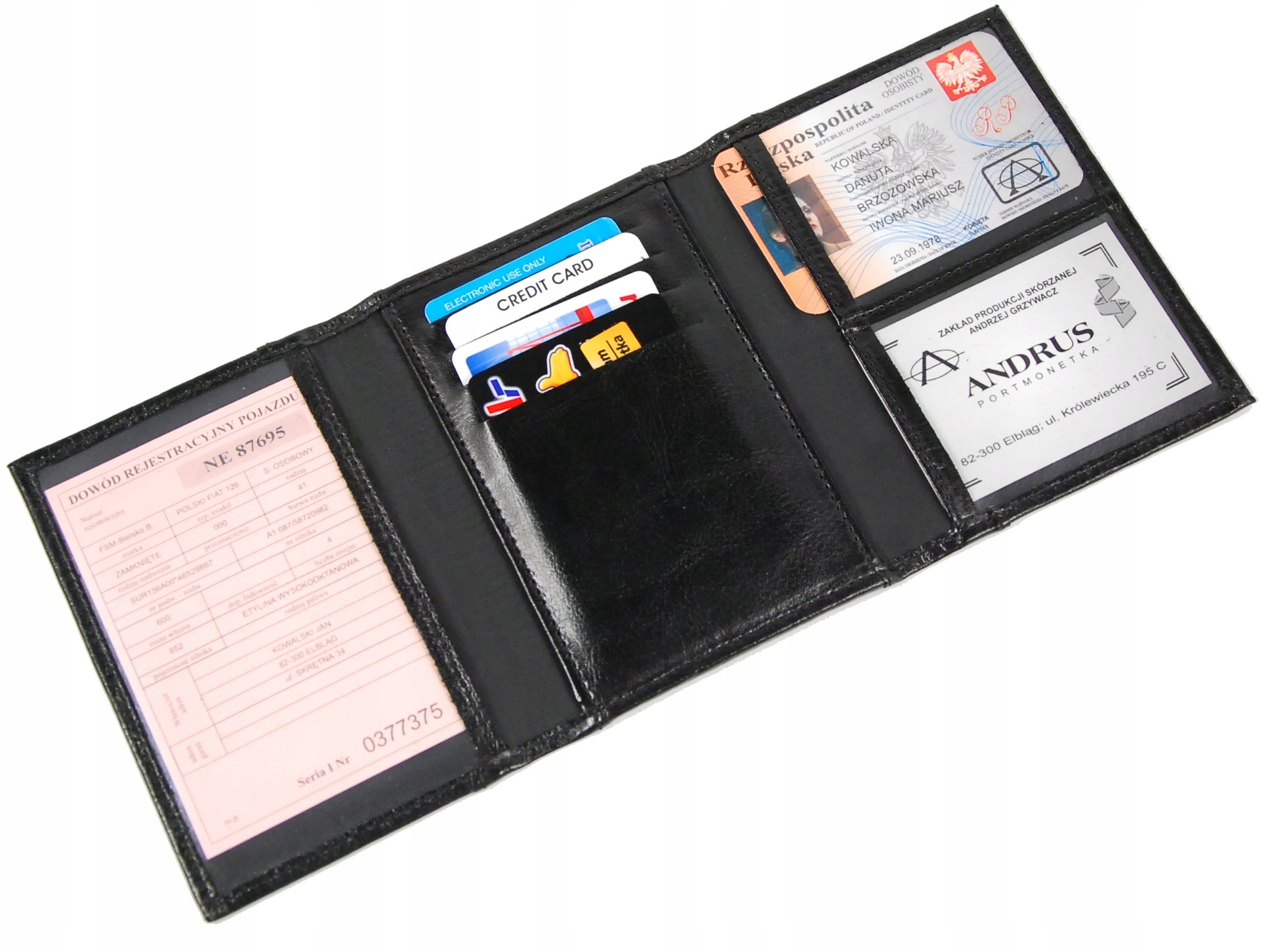Slim Beltimore Leather Card Dokumenty puzdro